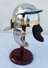 18 Gauge medieval Roman Legion Helmet with wooden stand+  picture