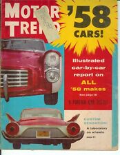 MOTOR TREND SEPT 1957,9 FOREIGN CARS,MODEL T ,MONZA 500 MILE,HILLMAN,58 CARS  picture