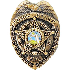 PBX-002-G Miami Dade Florida Police Department Deputy Sheriff Label Pin 1 inch picture