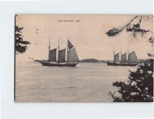 Postcard Old Time Ships Ocean Scene picture