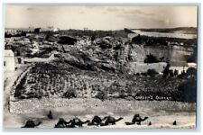 c1920's The Garden Tomb Gordon's Calvary Camels Jerusalem Israel RPPC Postcard picture