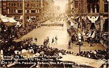 SHRINERS PARADE real photo postcard rppc PIONEER SQUARE SEATTLE WASHINGTON WA picture