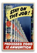 1943 “Food is Ammunition” Vintage Style WW2 Poster - 16x24 picture