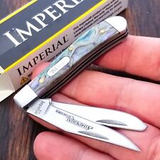 Imperial Schrade Imp19prt Mini Trapper Abalone Swirl Folding Pocket Knife picture