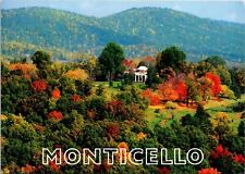 Monticello Aerial View Fall Mountains Charlottesville Virginia Chrome Postcard picture