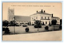 1925 St Bridget's Catholic Church, Framingham Center, Massachusetts MA  Postcard picture