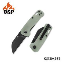 QSP Penguin Mini Folding Knife Jade G10 Handle 14C28N Plain Black QS130XS-F2 picture