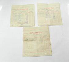 VINTAGE 1945 & 1948 FORD DEALER INVOICE PAPERWORK 3 PAGES INCLUDED PRE-OWNED  picture