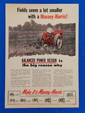 1954 MASSEY-HARRIS TRACTOR ORIGINAL COLOR PRINT AD  CLASSIC LOT S10 picture