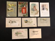 Vintage New Year Holiday Postcard Lot Of 9 Early 1900’s WI Milwaukee   Lot 1 picture