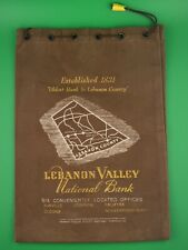 Vintage Lebanon Valley National Bank PA Cloth Bank Bag AS IS picture