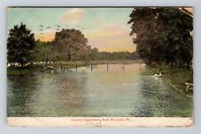 East St Louis, IL-Illinois, Lagoon Lansdowne Antique c1909, Vintage Postcard picture