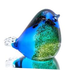 Qf Glass Bird Handmade Blown Glass Figurine Christmas, Birthday Blue and Green picture