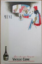 Liqueur Vielle Cure 1920s French Litho Advertising Menu: Alsace Woman Toasting picture