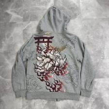 Kacho Fugetsu Zip Up Hoodie Embroidery Nine Tails Torii Japanese Pattern picture
