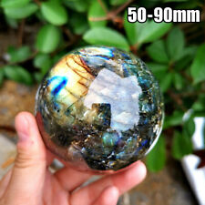 50-90mm Natural Labradorite Crystal Ball Rainbow Quartz Sphere Reiki Healing picture