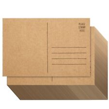 100 Pack Bulk Kraft Paper Blank Postcards for Mailing, Wedding, 350gsm, 4 x 6 In picture