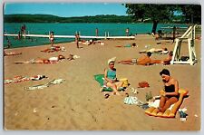 Beulah, Michigan - Beach Life on Crystal Lake - Vintage Postcard - Posted 1962 picture
