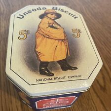 1923 Design Uneeda Biscuit Tin NBC National Company Raincoat Boy- Nabisco picture