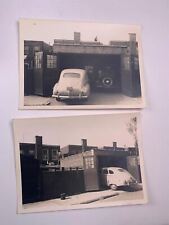 Vintage Americana  Photo Lot Vintage Cars in Garage c. 1940s License Plates picture