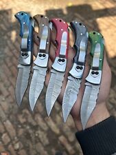 LOT OF 50 HYDRA CUSTOM HANDMADE DAMASCUS STEEL MIX HUNTING Folding KNIVES picture
