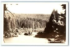 c1940's Three Sisters From Clear Lake Deschutes Forest OR RPPC Photo Postcard picture