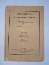 ANTIQUE 1856 ITALIAN DOCUMENT - COPIA AUTENTICA PUBLIC INSTRUMENT COVER - OFC-2 picture