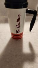 TIM HORTONS RED STRIPES TRAVEL COFFEE MUG 2015 picture