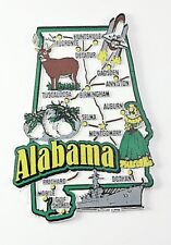 ALABAMA STATE MAP AND LANDMARKS COLLAGE FRIDGE COLLECTIBLE SOUVENIR MAGNET FMC picture