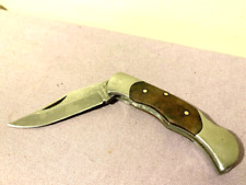 Boker Magnum Lady Lockback Damascus Blade Burl Wood Folding Knife -- Great Cond picture