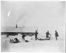 Hauling ice at Conger; Eskimo Jens,Lt. Greely,Cross,Lt. Kislingburg,1881-84 picture