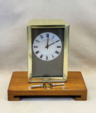 RARE 1950 Rotherham & Sons gold anodized aluminum 8-day clock 11-jewel platform picture
