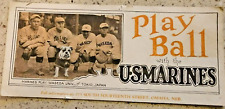 EARLY 1920's U.S. MARINES PLAY BALL RECRITMENT BLOTTER OMAHA BASEBALL PLAYERS picture
