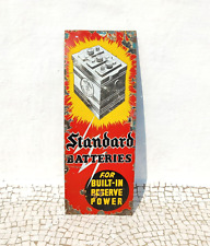 Vintage Standard Batteries Advertising Enamel Sign Board Rare Collectible EB449 picture