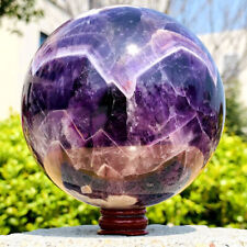 3.21LB Natural Dream Amethyst Sphere Polished Quartz Crystal Ball Aura Healing picture