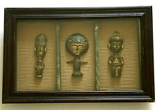 Framed African Tribal Art Fertility Figures / Shadow Box 15