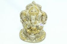 God Ganesha sitting statue idol gold white brass figure Home Decorative Gift picture