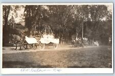 Charlestown NH Postcard RPPC Photo Parade Float c1910's Horse And Wagon c1910's picture
