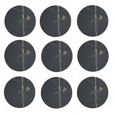 SHUNGITE Stickers 9 pcs EMF Protection Plate Cell Phone Round 19 mm UnPolished picture