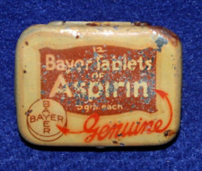 Vintage BAYER Tablets of Aspirin 12 Table Tin - Pocket Size picture