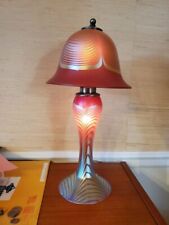 STEVEN CORREIA, Art Glass Pulled Feather Table Lamp picture