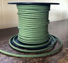 Green 2-Wire Cloth Covered Cord, 18ga Vintage Style Lamps Antique Lights, Cotton picture