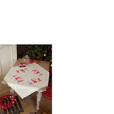 Vervaco Cross Stitch Tablecloth Kit Christmas Gnomes 32