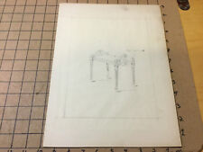 Vintage Original - DRAWING - IRVING & CASSON -A H DAVENPORT: OTTOMAN unstamped picture