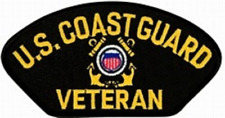 US Coast Guard Veteran Black Patch (5 inch) picture