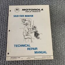 Original Motorola Solid State Repair Monitor arcade Video game owners manual picture