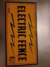 Vintage NOS Electric Fence Sign Quick Way.  With a STEER Picture.  8”WX4”H picture