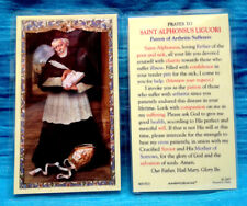 Prayer to Saint Alphonsus LAMINATED Holy Card CATHOLIC ⭐ GILDED GOLD ⭐ picture