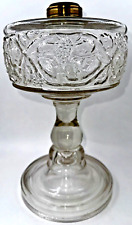 Large Antique CONCORD GRAPE Pattern Kerosene or Oil Glass Stand Lamp picture