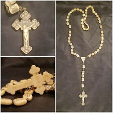 Rare Vintage 1950's Civelli Rosary Ivorine beads w/Catacomb Relic Italy picture